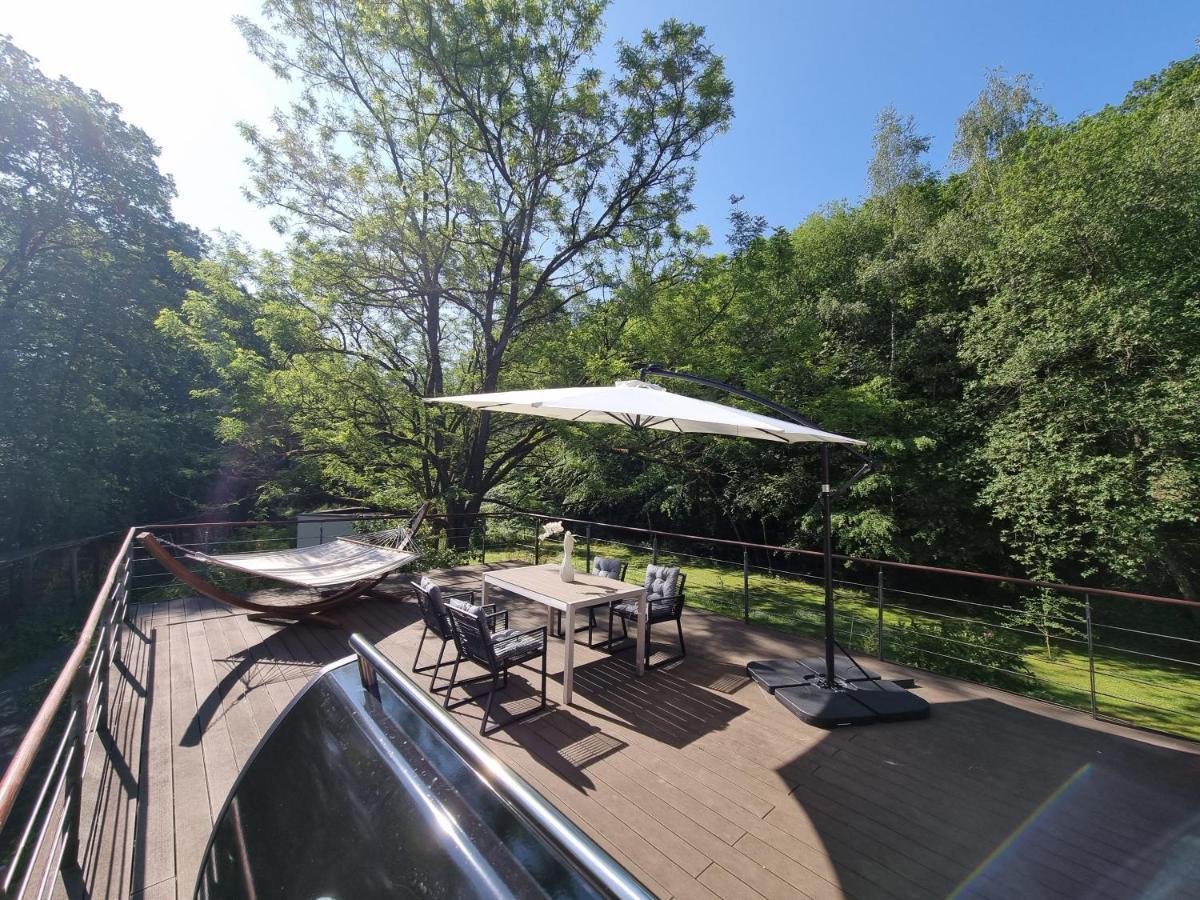 5 Sterne Bahnhoftraum, Appartement "Waldliebe" 133Qm, Grosse Terrasse 70Qm, Qr Code Scannen Fuer Virtuellen Rundgang, Premium Ausstattung Braunfels Eksteriør billede